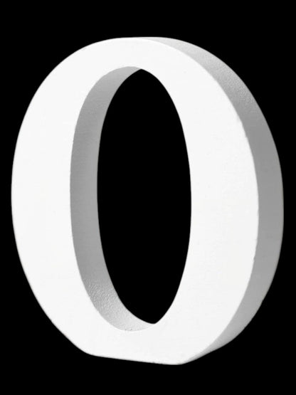 7" Kraft Letter/Number with Base - White