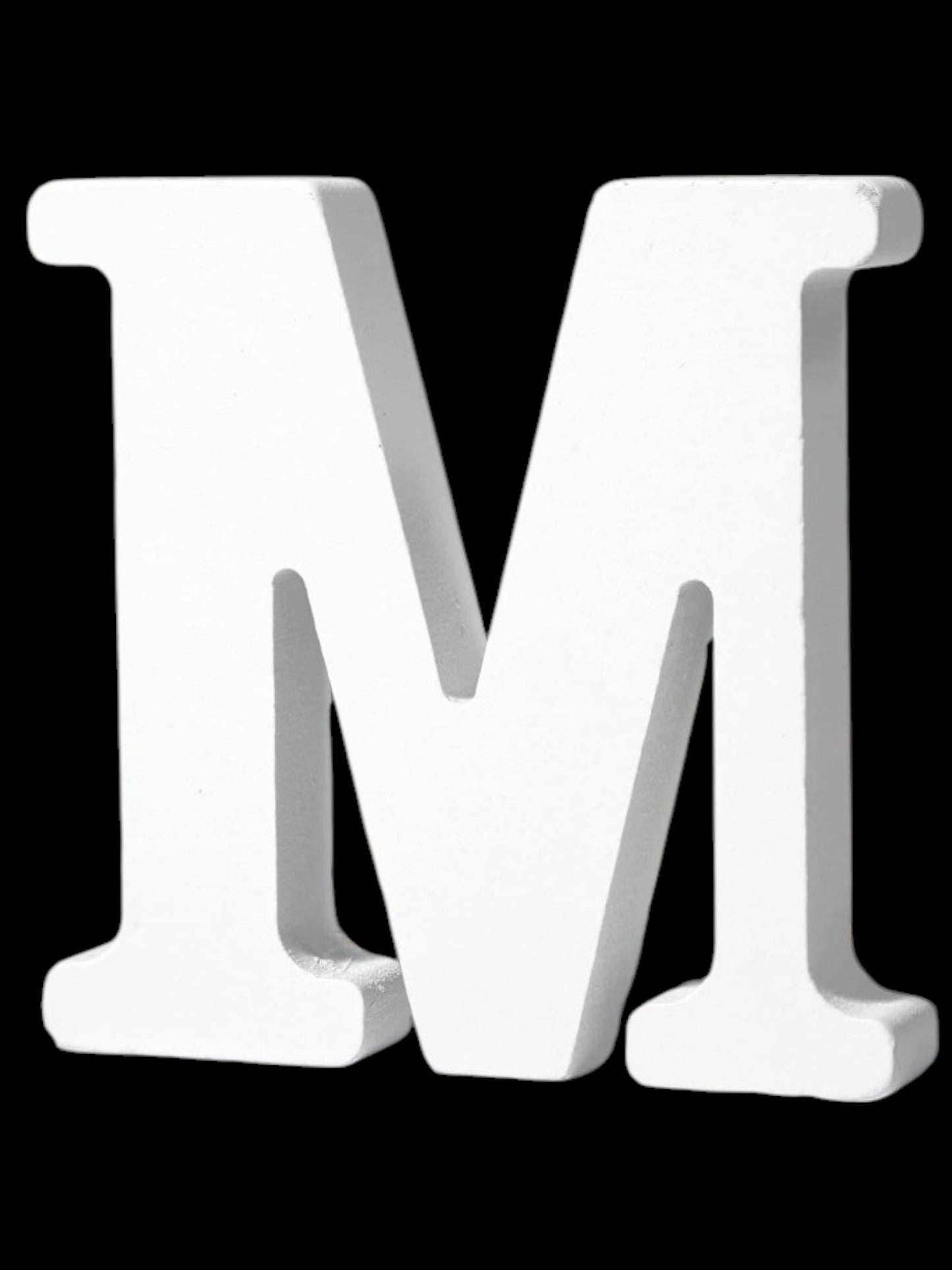7" Kraft Letter/Number with Base - White