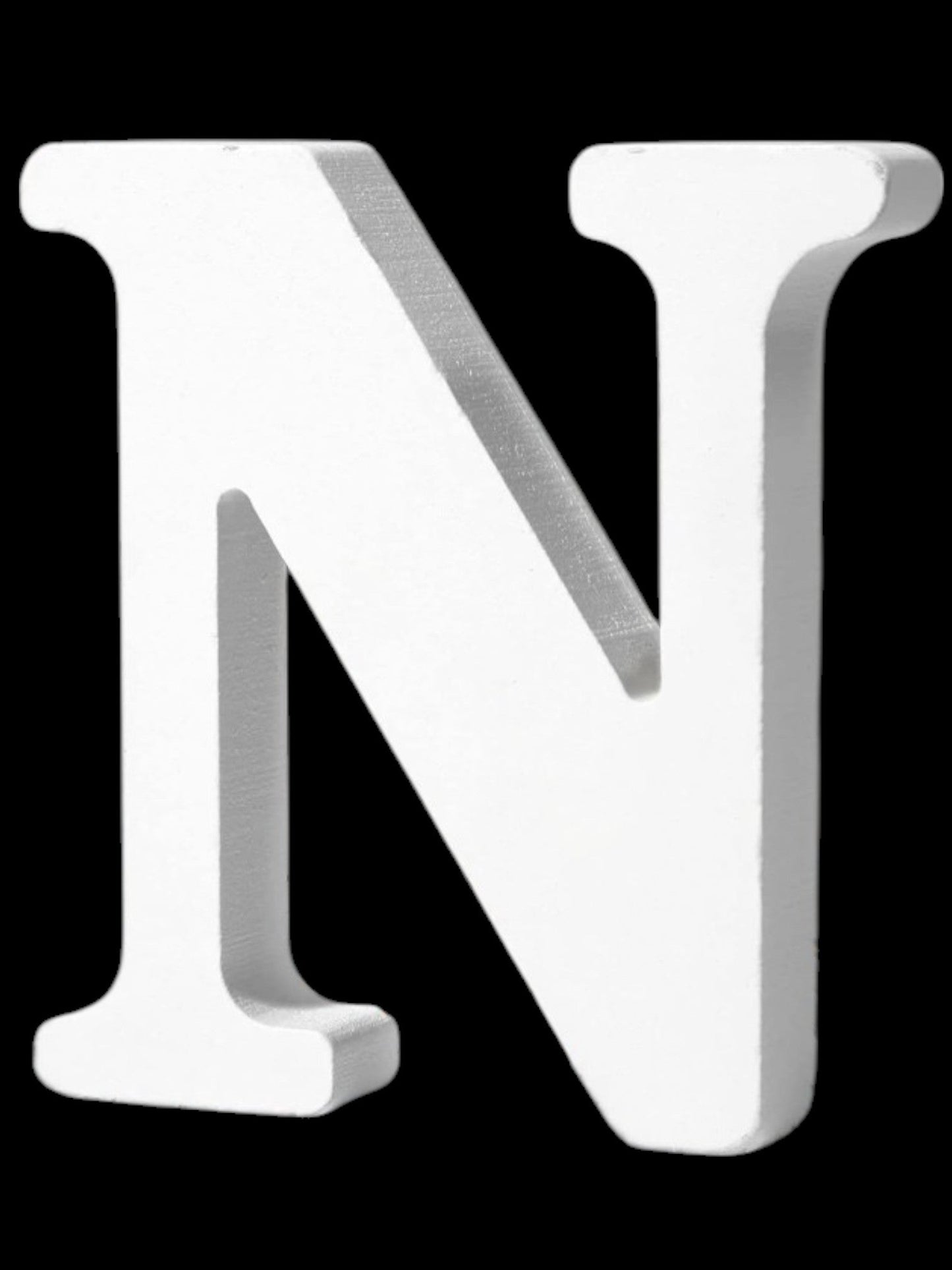 7" Kraft Letter/Number with Base - White