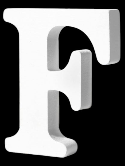 7" Kraft Letter/Number with Base - White