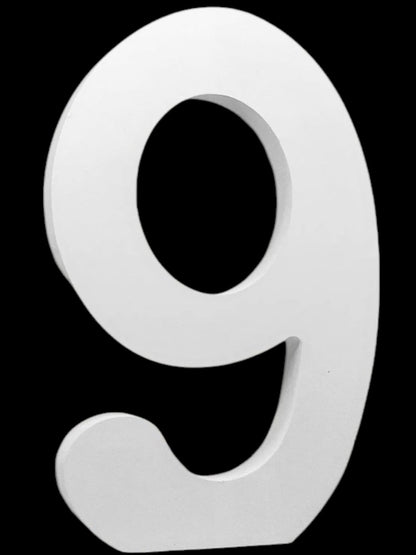 7" Kraft Letter/Number with Base - White