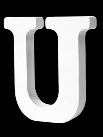 7" Kraft Letter/Number with Base - White