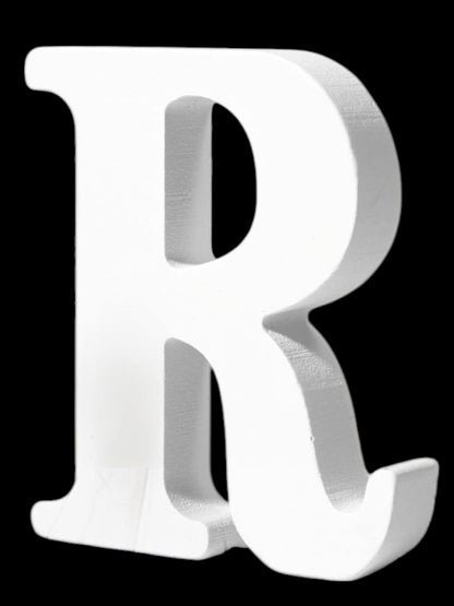 7" Kraft Letter/Number with Base - White