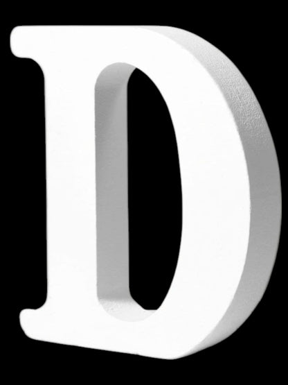 7" Kraft Letter/Number with Base - White