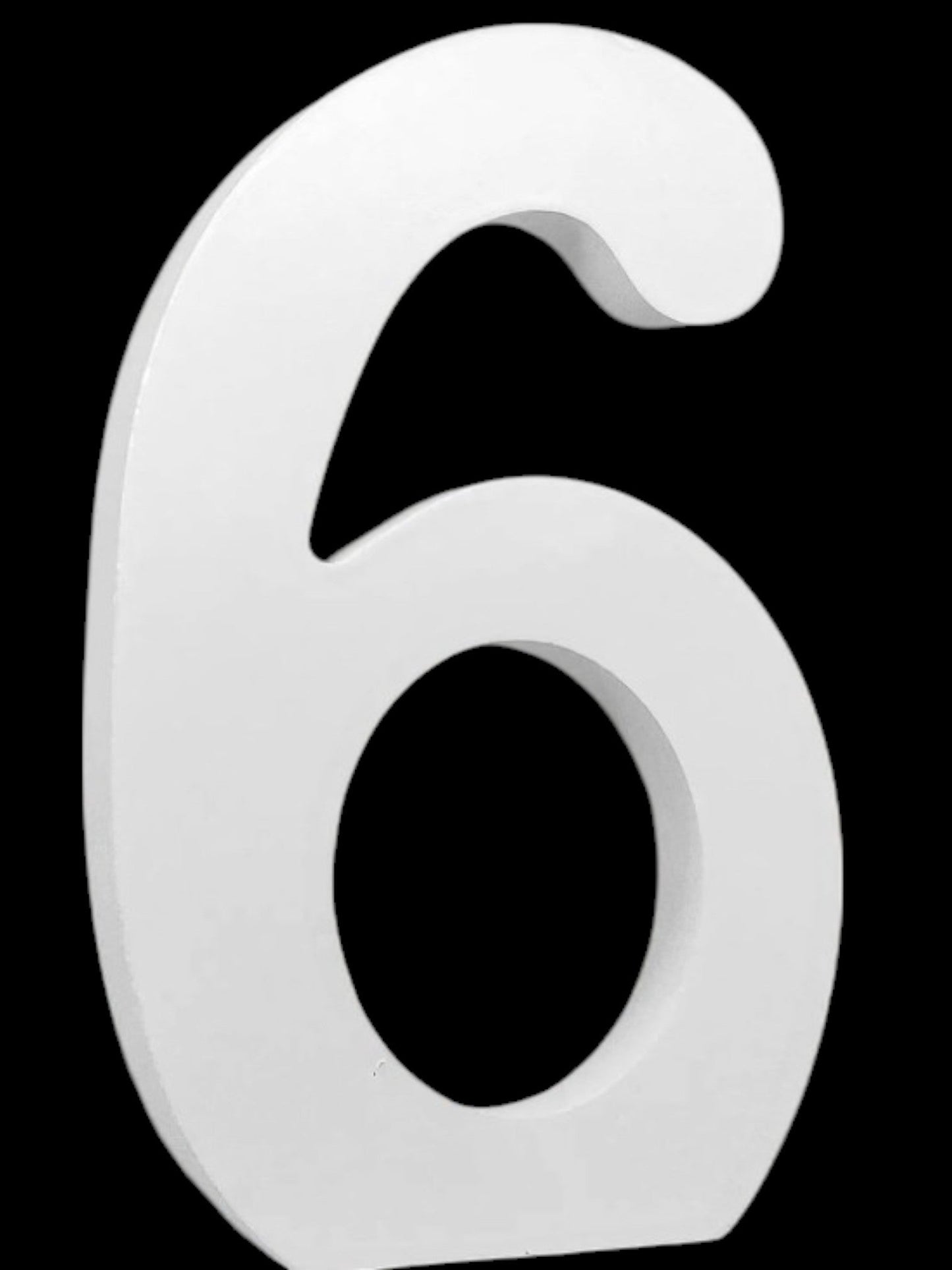 7" Kraft Letter/Number with Base - White