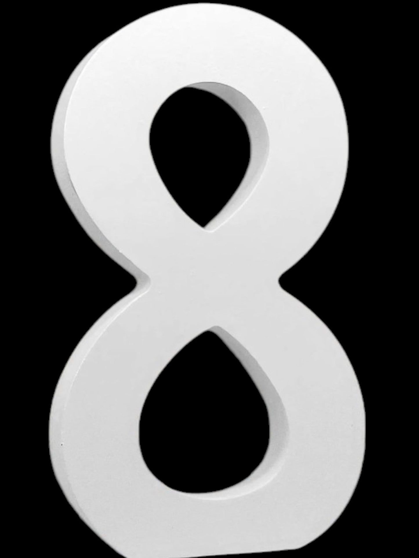 7" Kraft Letter/Number with Base - White