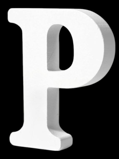 7" Kraft Letter/Number with Base - White
