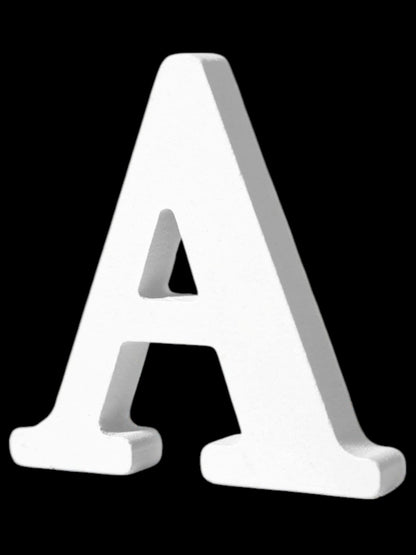 7" Kraft Letter/Number with Base - White