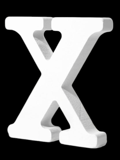 7" Kraft Letter/Number with Base - White