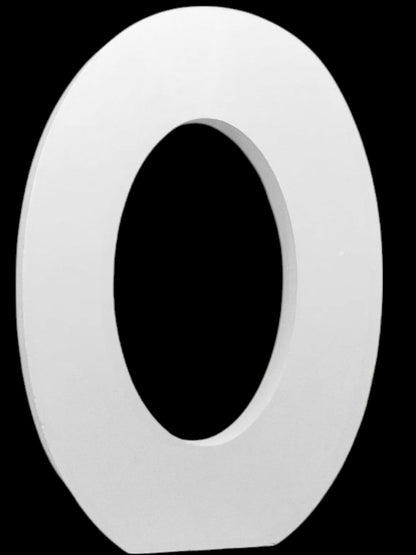 7" Kraft Letter/Number with Base - White