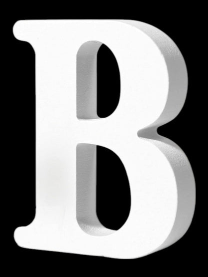 7" Kraft Letter/Number with Base - White