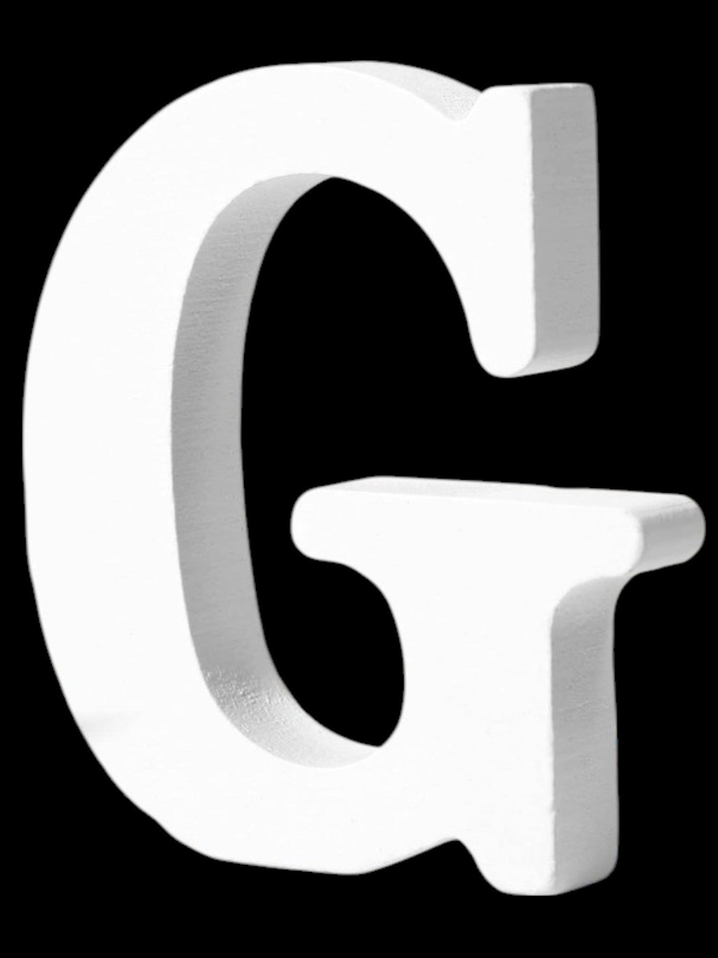 7" Kraft Letter/Number with Base - White