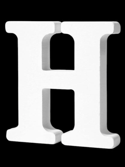 7" Kraft Letter/Number with Base - White