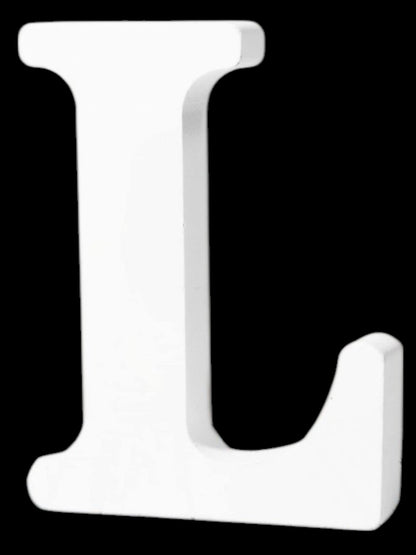 7" Kraft Letter/Number with Base - White