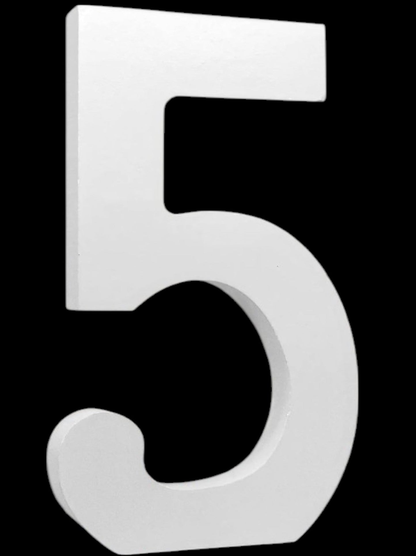 7" Kraft Letter/Number with Base - White