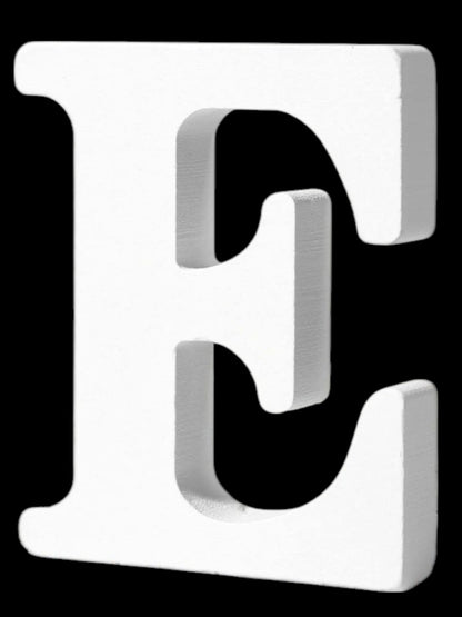 7" Kraft Letter/Number with Base - White