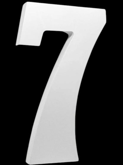 7" Kraft Letter/Number with Base - White