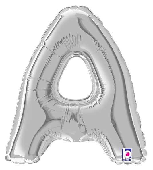 7" Megaloon Jr. Letter A - Silver (5ct)