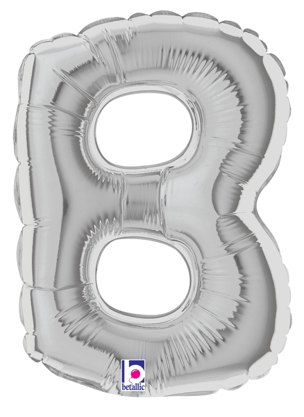 7" Megaloon Jr. Letter B - Silver (5ct)