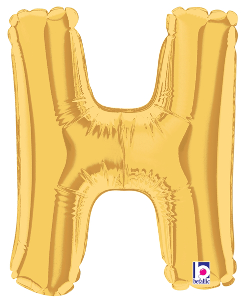 7" Megaloon Jr. Letter H - Gold (5ct)