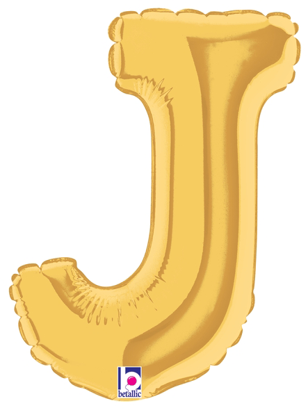 7" Megaloon Jr. Letter J - Gold (5ct)