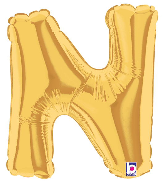7" Megaloon Jr. Letter N - Gold (5ct)