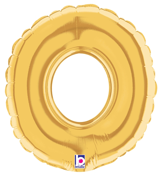7" Megaloon Jr. Letter O - Gold (5ct)