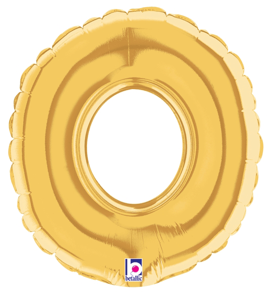 7" Megaloon Jr. Letter O - Gold (5ct)