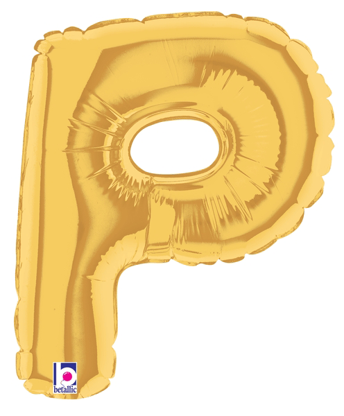 7" Megaloon Jr. Letter P - Gold (5ct)