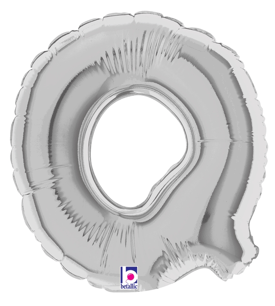7" Megaloon Jr. Letter Q - Silver (5ct)
