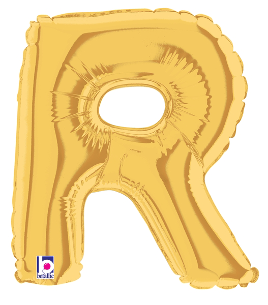 7" Megaloon Jr. Letter R - Gold (5ct)