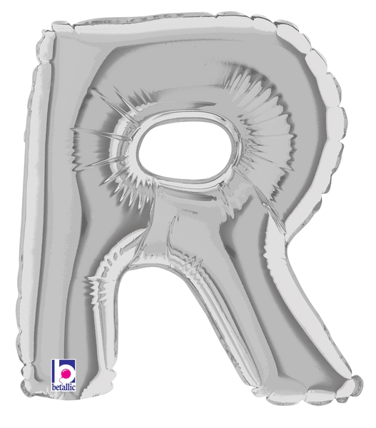 7" Megaloon Jr. Letter R - Silver (5ct)