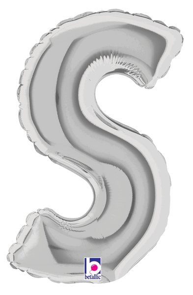 7" Megaloon Jr. Letter S - Silver (5ct)
