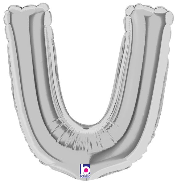 7" Megaloon Jr. Letter U - Silver (5ct)
