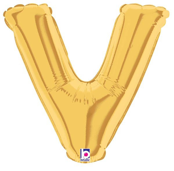 7" Megaloon Jr. Letter V - Gold (5ct)