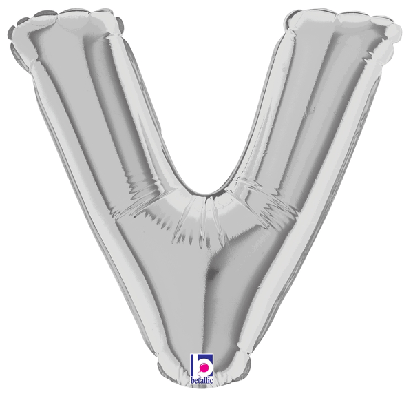 7" Megaloon Jr. Letter V - Silver (5ct)