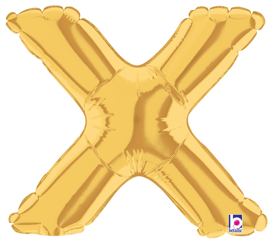 7" Megaloon Jr. Letter X - Gold (5ct)