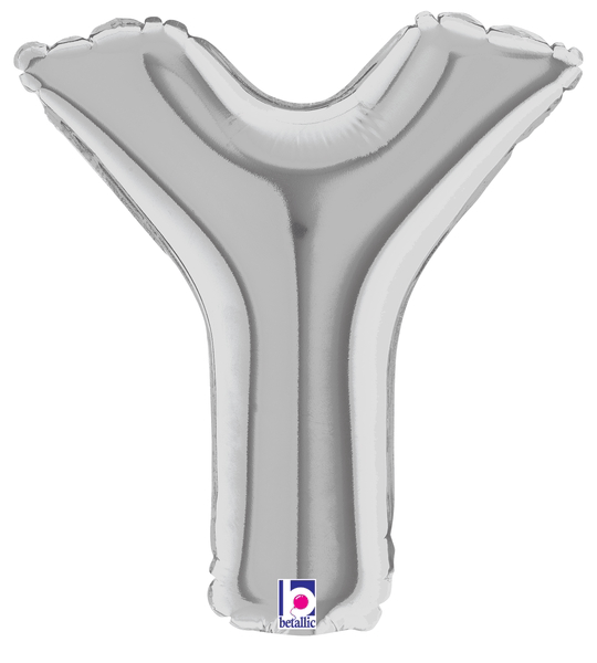 7" Megaloon Jr. Letter Y - Silver (5ct)