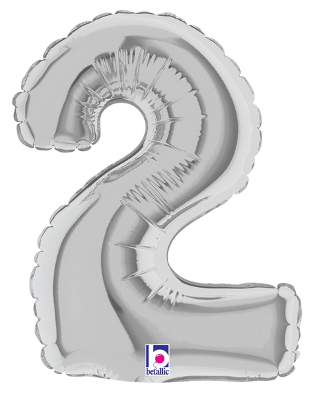 7" Megaloon Jr. Number 2 - Silver (5ct)