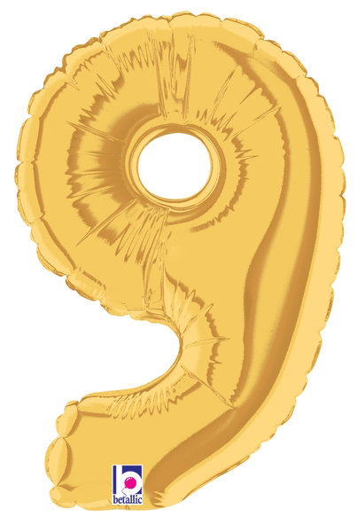 7" Megaloon Jr. Number 9 - Gold (5ct)