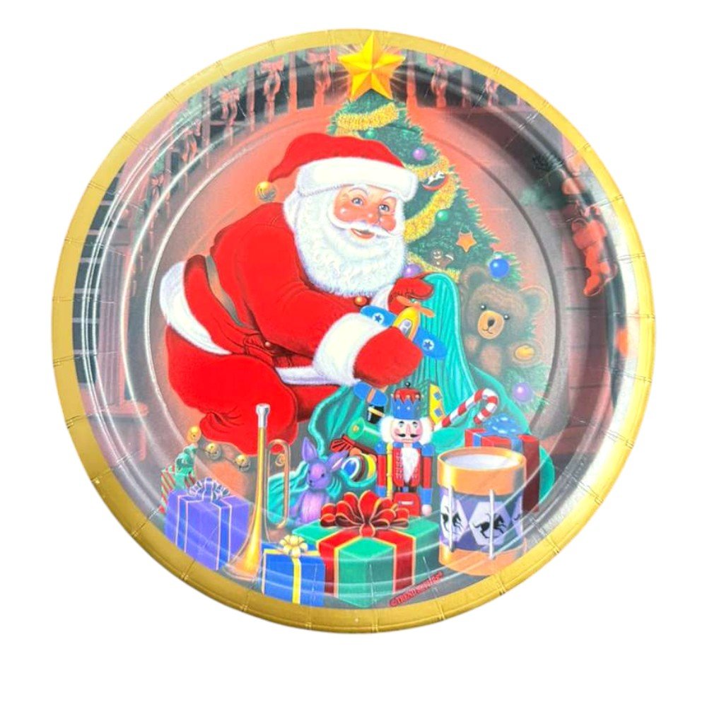 7" Paper Plates - Santa's Toys (8ct) - Amscan