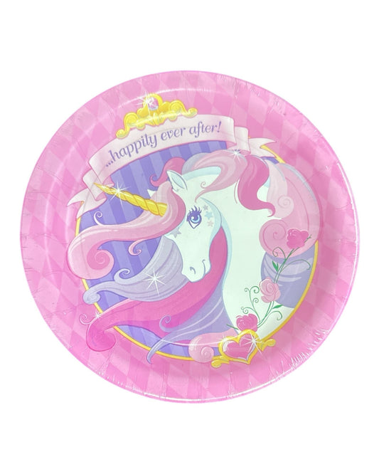 7" Paper Plates - Unicorn Storybook Princess (8ct)