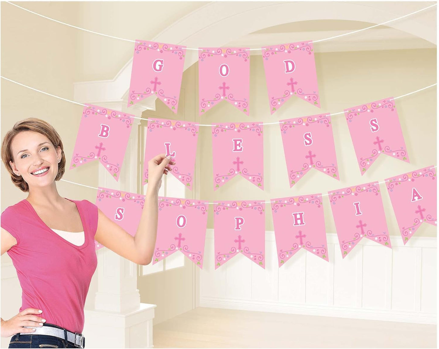 Banner Kit - First Communion Pink - Amscan