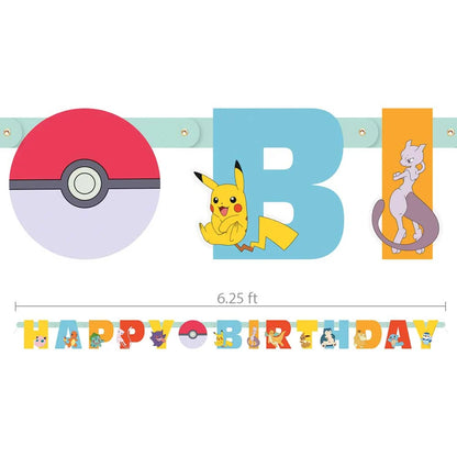 75" Pokemon Happy Birhtday Jointed Banner - Unique