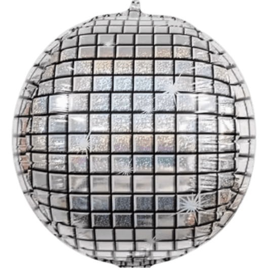 8" Holographic Disco Ball - Silver (5ct)