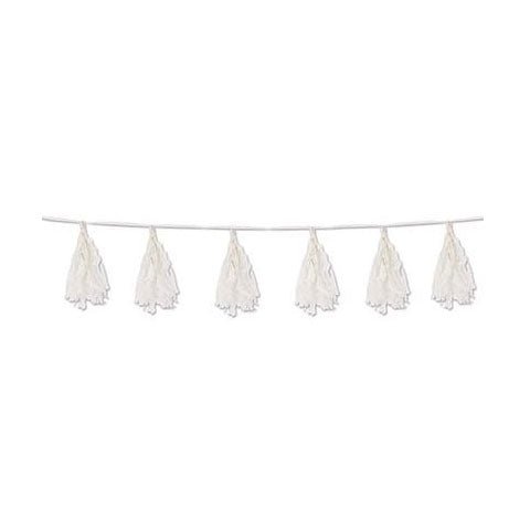 8' Tassel Garland - White