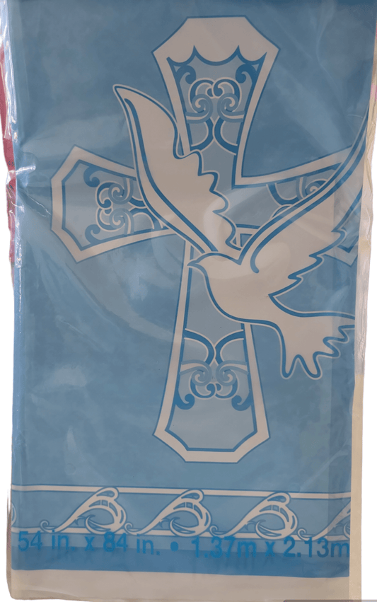 84" Table Cover - Cross Blue
