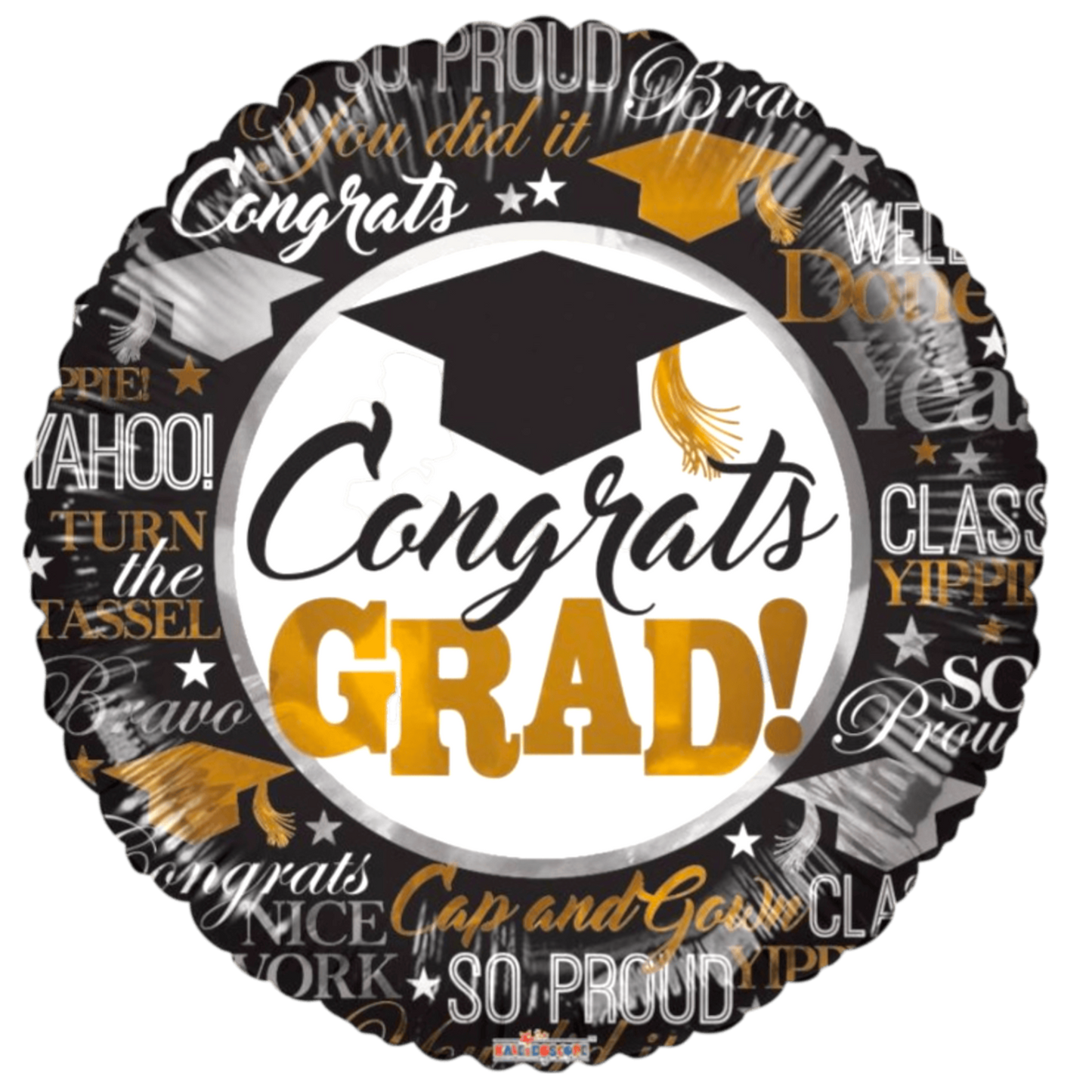 18" Congrats Grad - Silver & Gold (100ct) - Conver USA