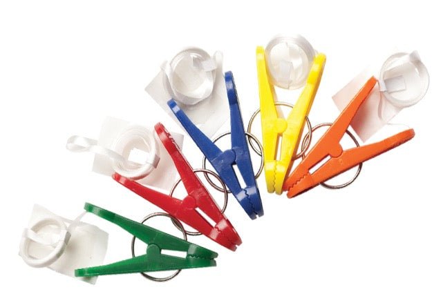 8g Clip - N - Weights® Primary Assorted with Ribbon and TapeTab™ (100ct)