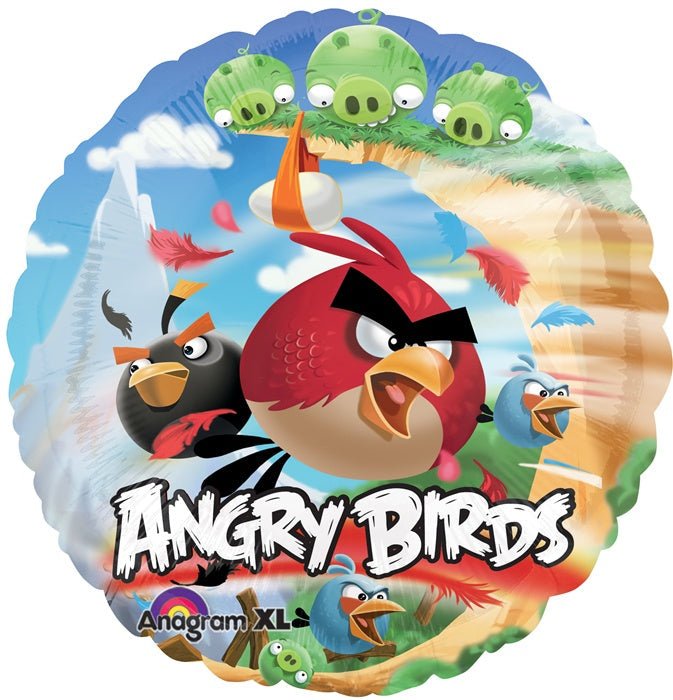 9" Angry Birds Foil Balloon - Air Fill & Heat Seal